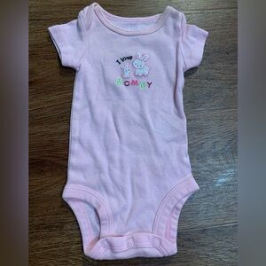 Carter's Pink Bodysuit with Bunny and Text